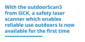 safety laser scanner, Open air testing ensures availability and safety of outdoor sensors