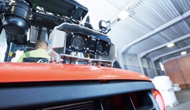 driver assistance system, Camera system reduces risk of collision for manned forklift trucks