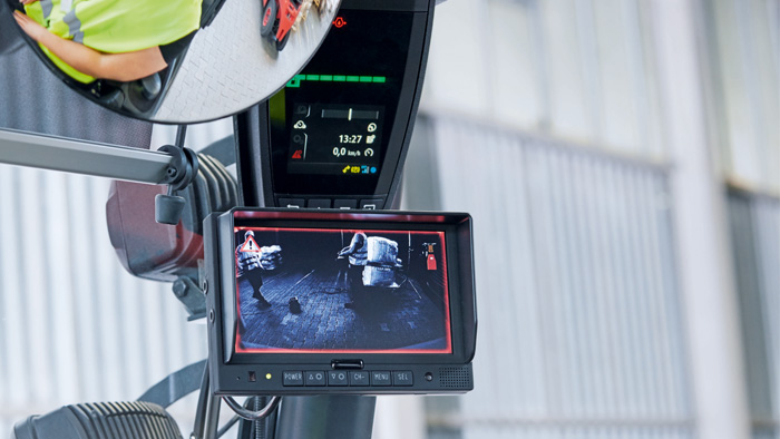 driver assistance system, Camera system reduces risk of collision for manned forklift trucks
